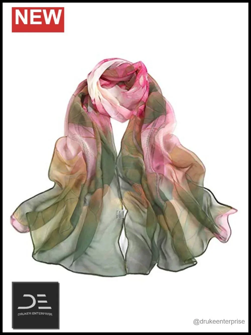 Lightweight Fashion Scarf Floral Print Shawl Wrap 63